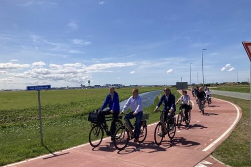 Meer werknemers op de fiets op Schiphol door GoinGDutch